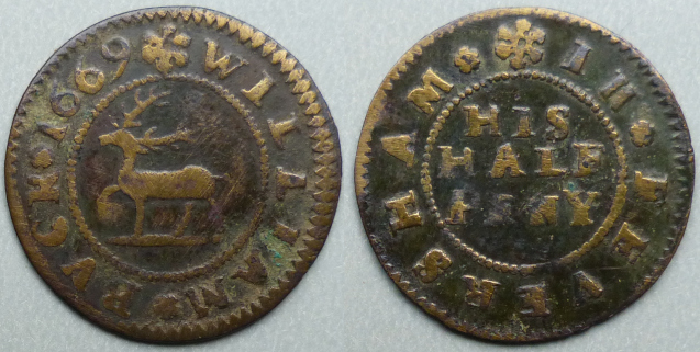 Faversham, William Buck 1669 halfpenny